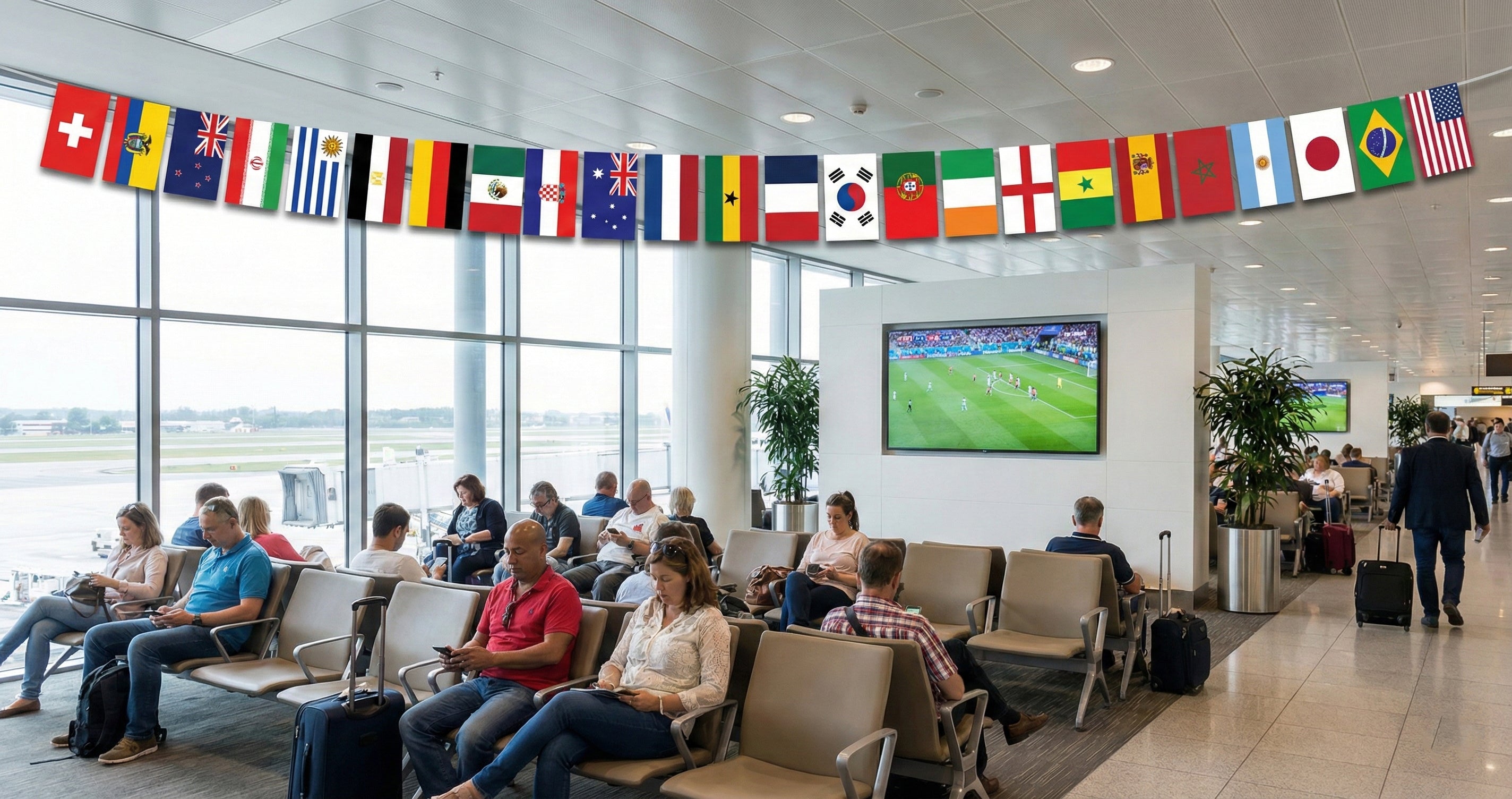 String Flags Hand Tied 2026 International Soccer