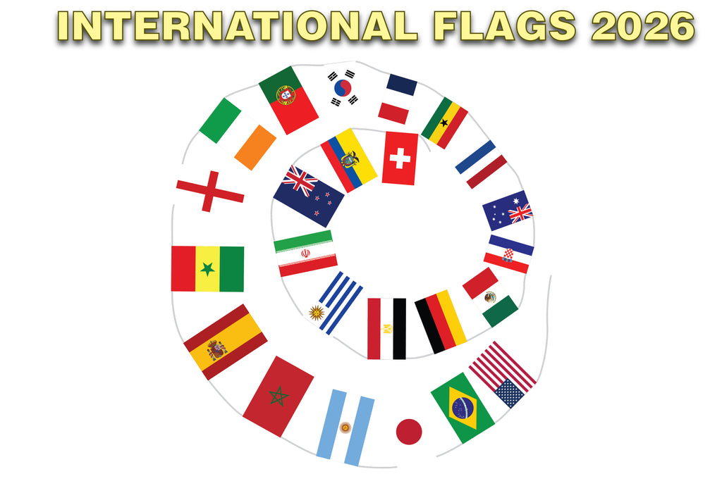 String Flags Hand Tied 2026 International Soccer