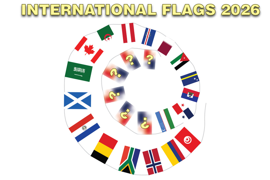 String Flags Hand Tied 2026 International Soccer