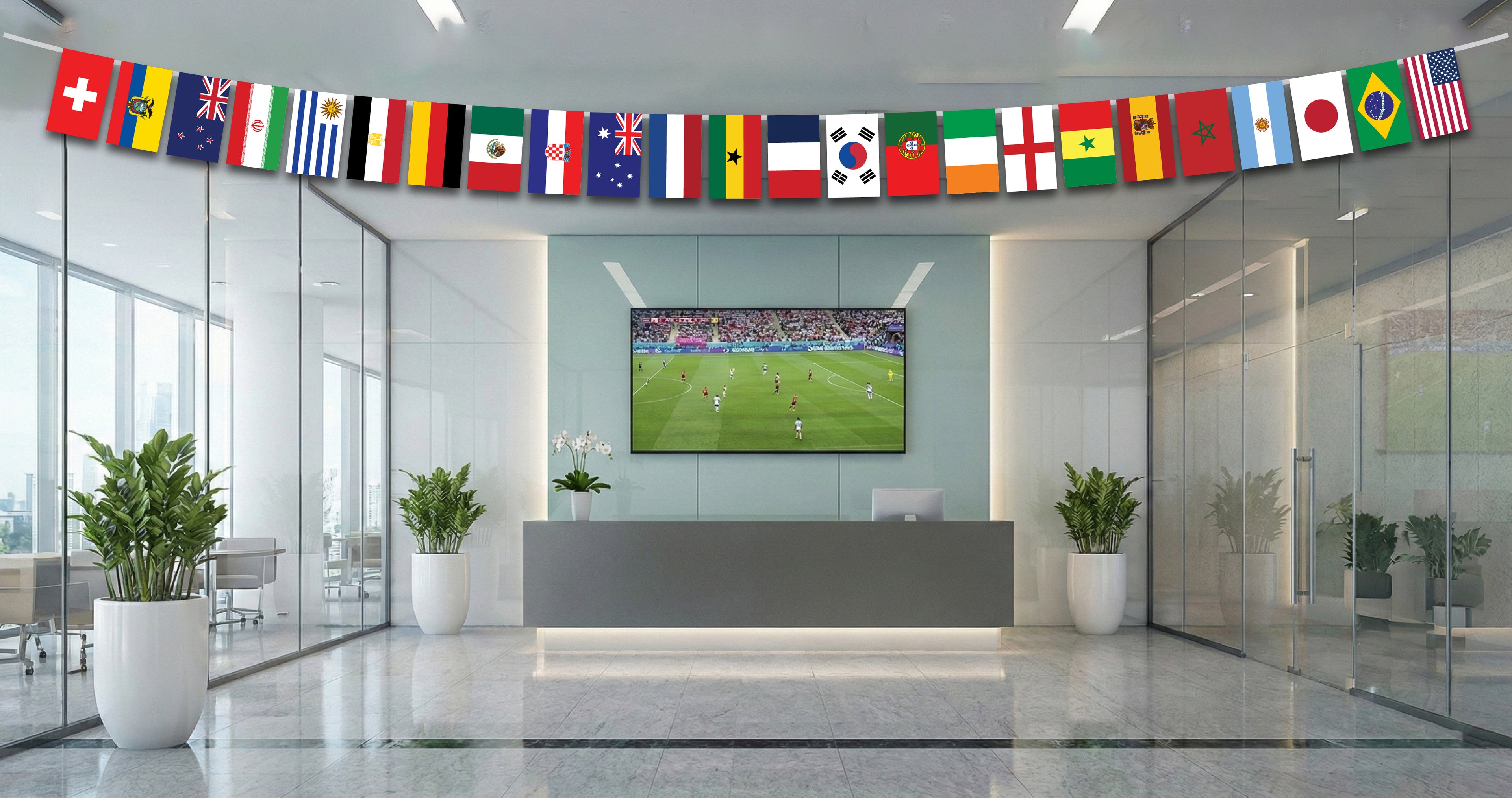 String Flags Hand Tied 2026 International Soccer