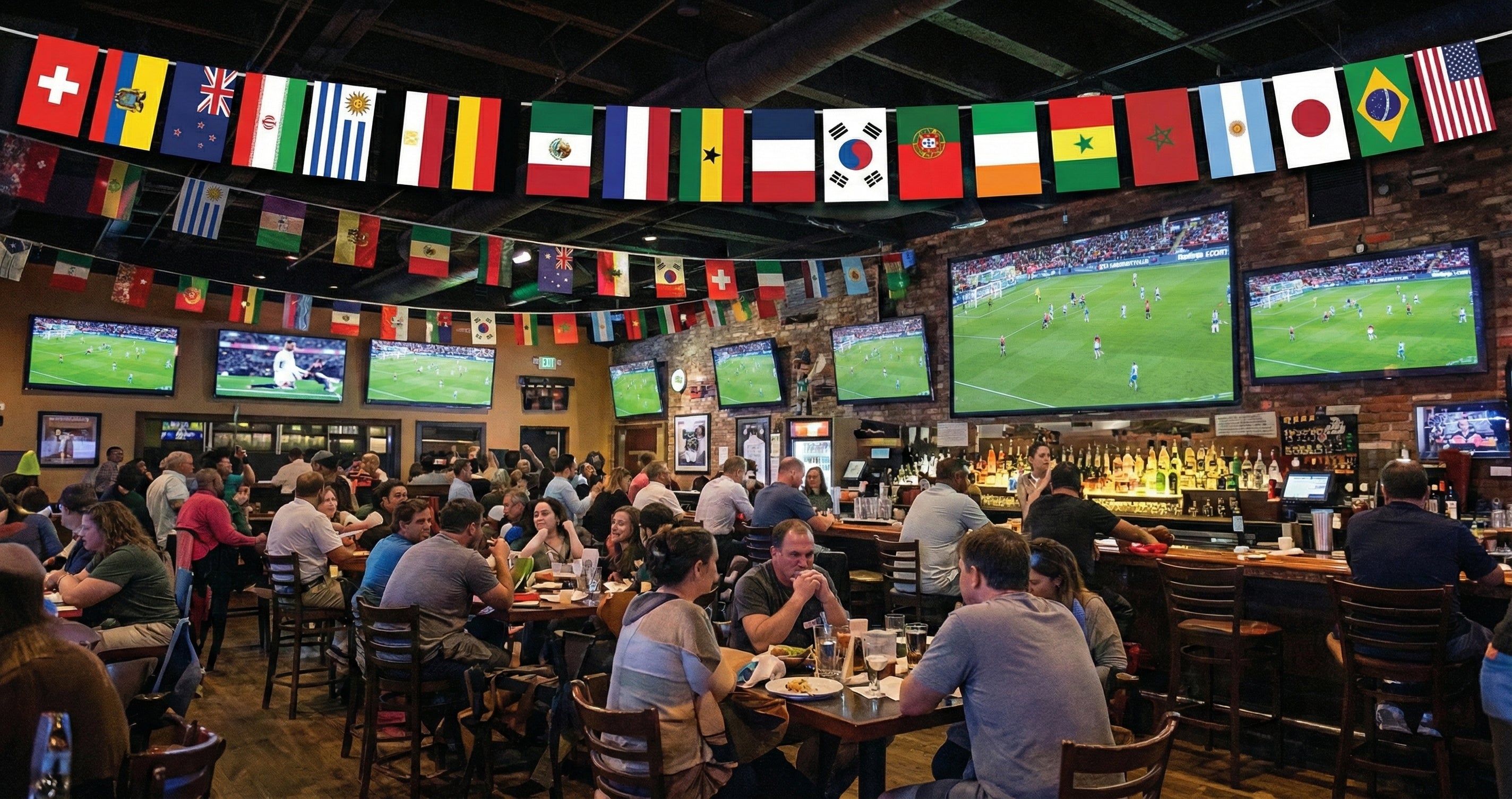 String Flags Hand Tied 2026 International Soccer